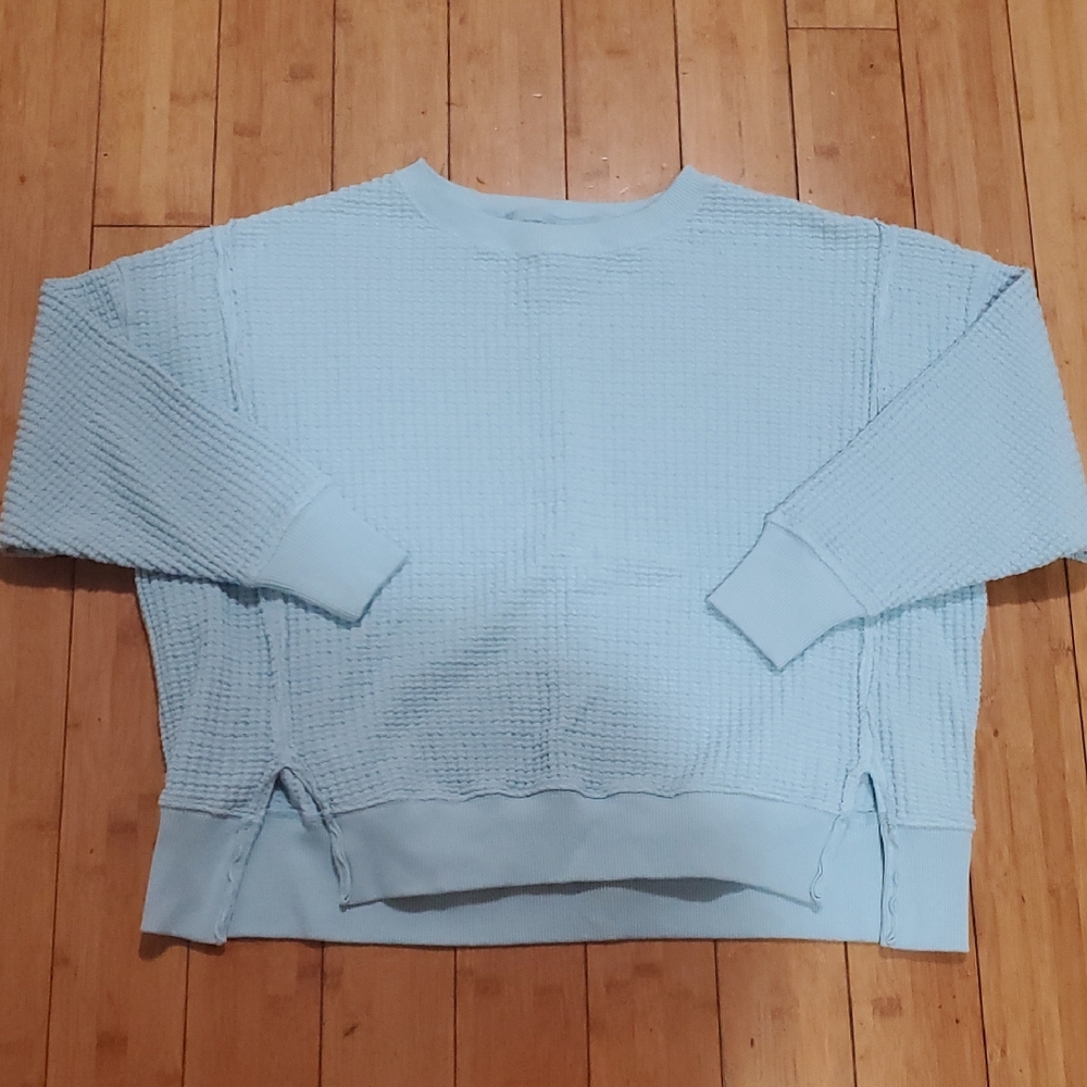 American Eagle Outfitters Soft Blue Knit Top